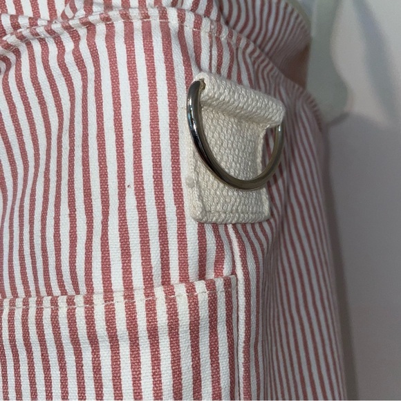 CB Station Insulated Striped Tote Bag with Outer Zipper Section Cotton Exterior - Picture 4 of 7